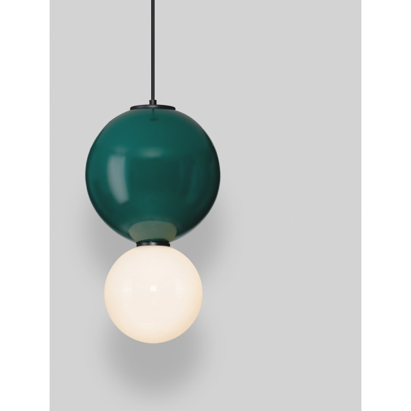 Lampa Wisząca Kula Szklana Senio | Biało-Zielona | Decolab24