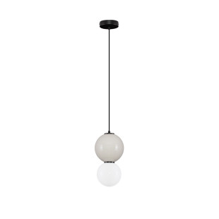 Lampa wisząca Senio: Szklana kula z porcelaną | Decolab24