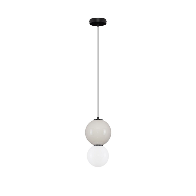 Lampa wisząca Senio: Szklana kula z porcelaną | Decolab24