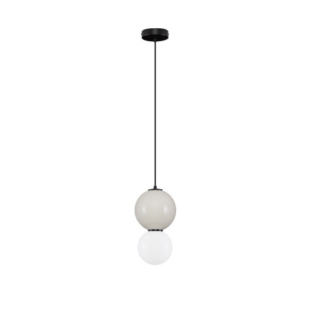 Lampa wisząca Senio: Szklana kula z porcelaną | Decolab24