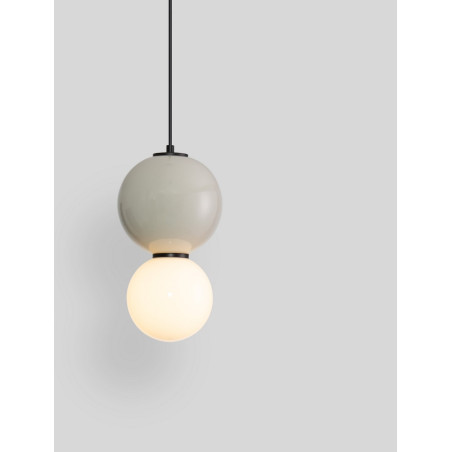 Lampa wisząca Senio: Szklana kula z porcelaną | Decolab24