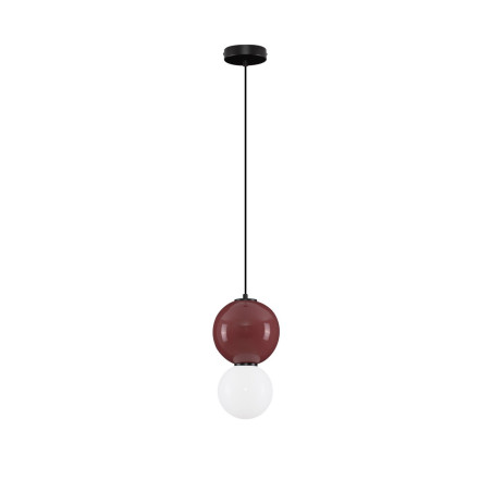 Lampa Wisząca Kula Szklana Senio | Biało-Bordowa | Decolab24