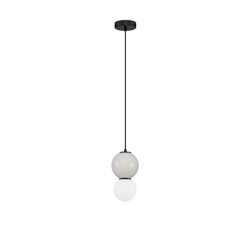 Lampa Wisząca Kula Szklana Senio LED | Biało-Szara | Decolab24