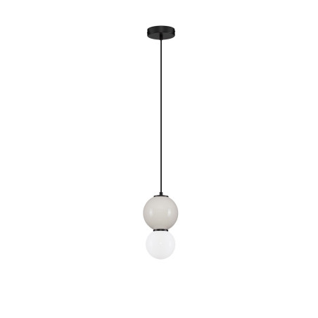 Lampa Wisząca Kula Szklana Senio LED | Biało-Szara | Decolab24