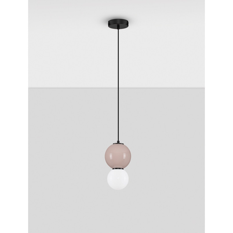 Lampa Wisząca Senio: Szklana Kula z Porcelaną | Decolab24