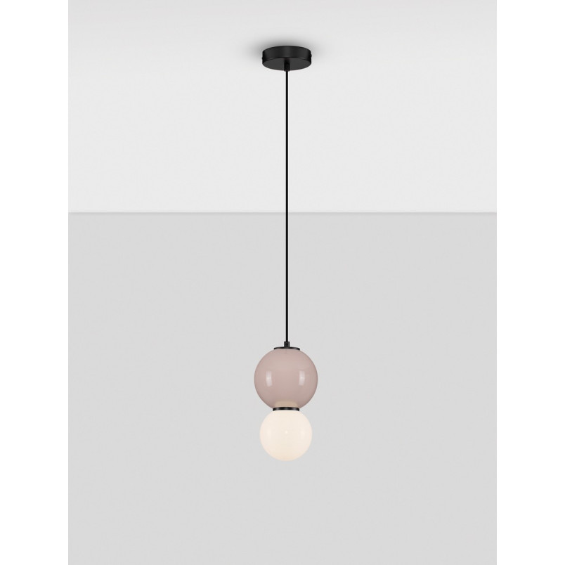 Lampa Wisząca Senio: Szklana Kula z Porcelaną | Decolab24