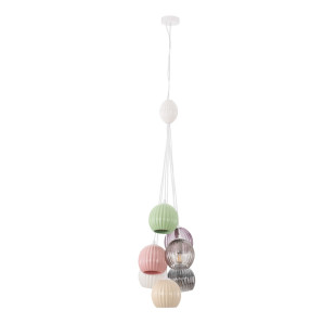 Lampa wisząca Melina VII - kolorowe kule, szkło | Decolab24