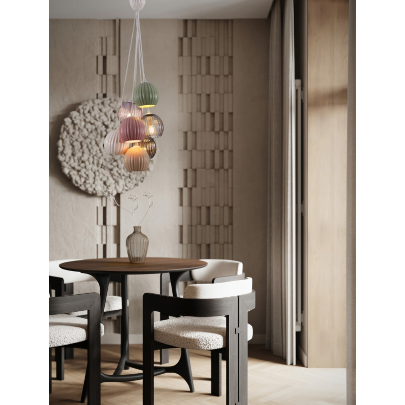 Lampa wisząca Melina VII - kolorowe kule, szkło | Decolab24