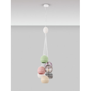 Lampa wisząca Melina VII - kolorowe kule, szkło | Decolab24