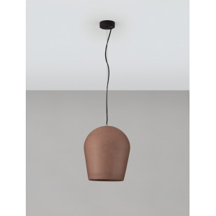 Lampa wisząca ogrodowa Miop - beton, czerwona | Decolab24