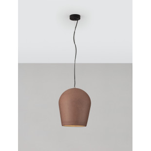 Lampa wisząca ogrodowa Miop - beton, czerwona | Decolab24