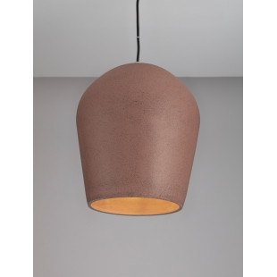 Lampa wisząca ogrodowa Miop - beton, czerwona | Decolab24