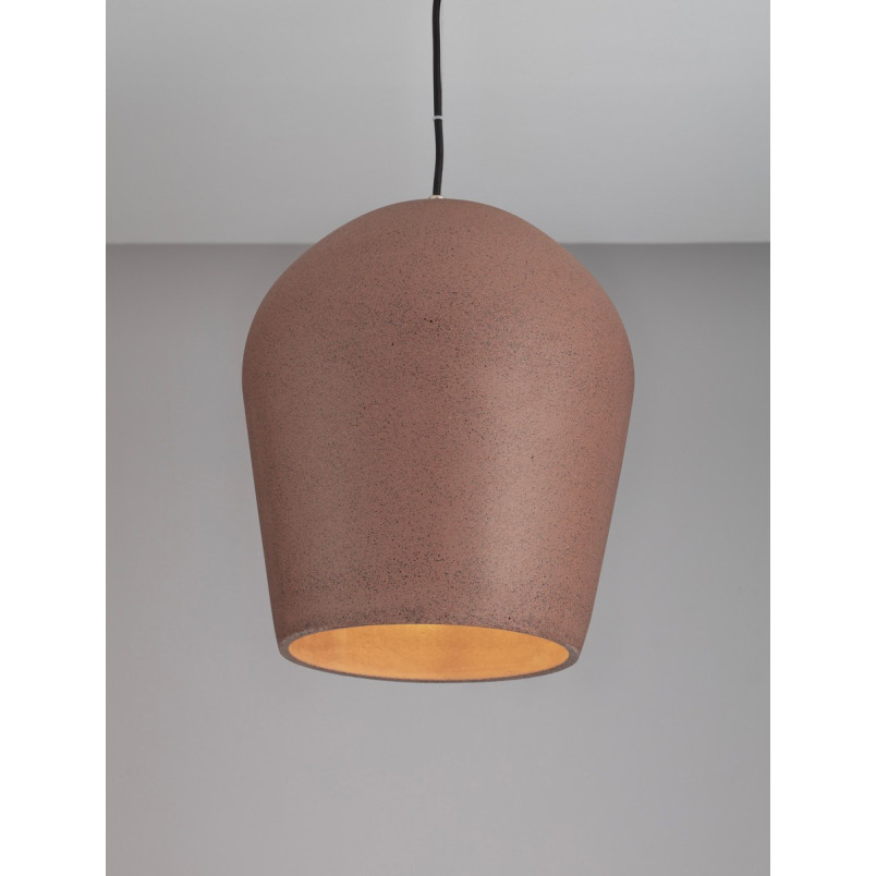 Lampa wisząca ogrodowa Miop - beton, czerwona | Decolab24