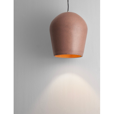 Lampa wisząca ogrodowa Miop - beton, czerwona | Decolab24