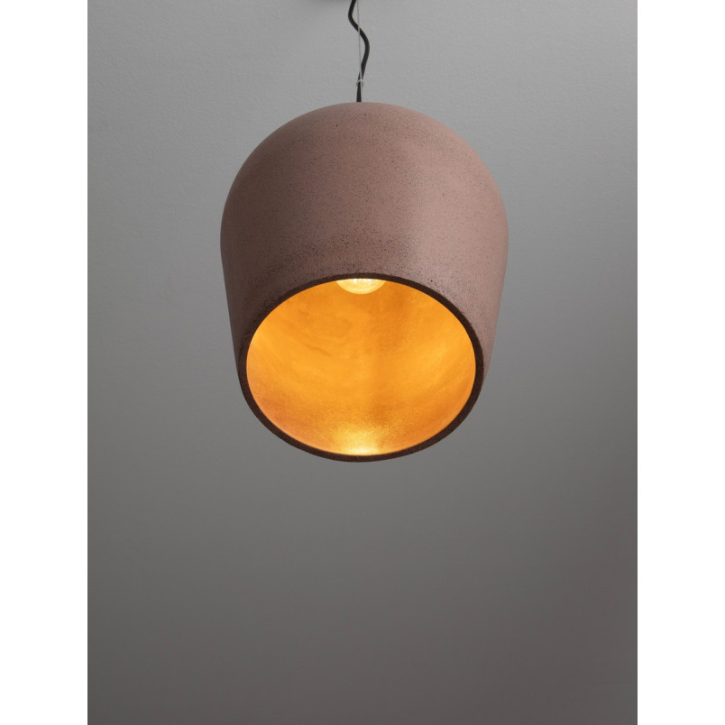 Lampa wisząca ogrodowa Miop - beton, czerwona | Decolab24