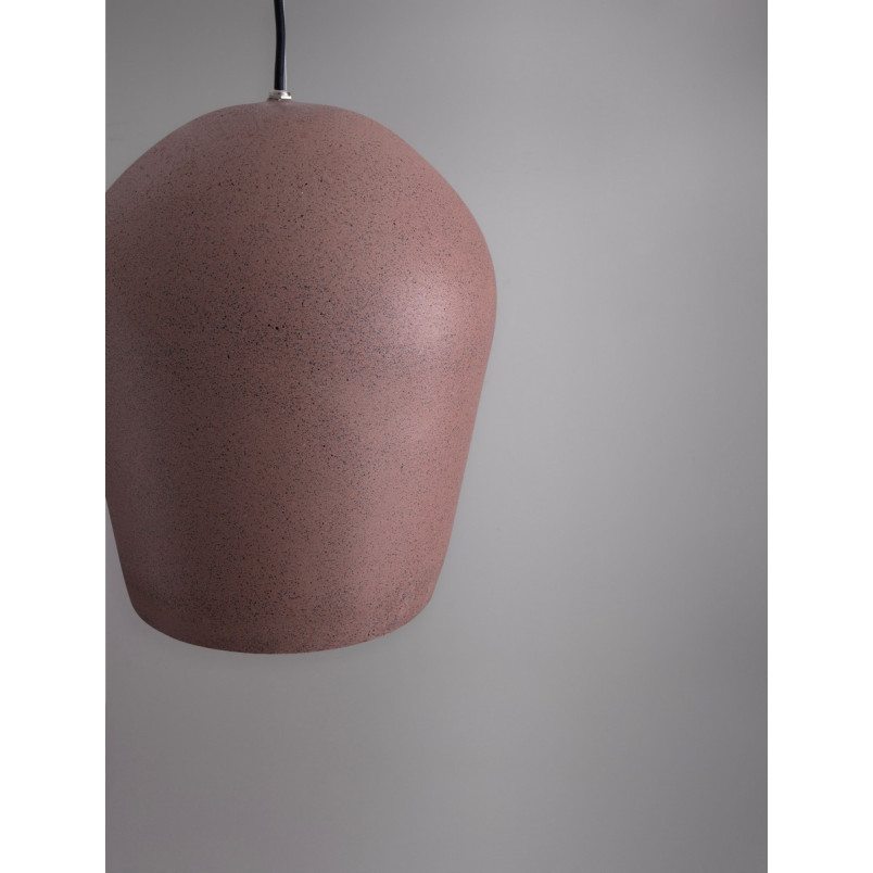 Lampa wisząca ogrodowa Miop - beton, czerwona | Decolab24
