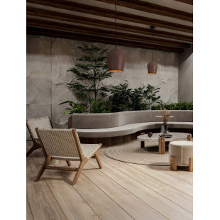 Lampa wisząca ogrodowa Miop - betonowa, czerwona | Decolab24