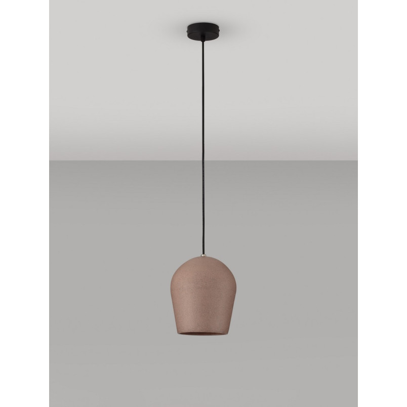 Lampa wisząca ogrodowa Miop - betonowa, czerwona | Decolab24