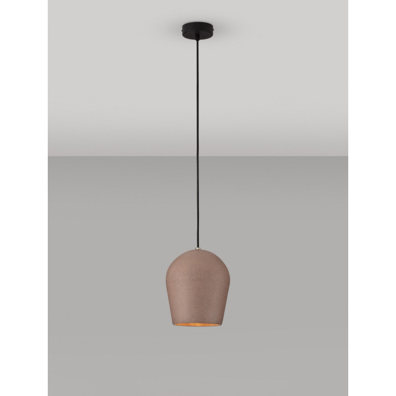 Lampa wisząca ogrodowa Miop - betonowa, czerwona | Decolab24