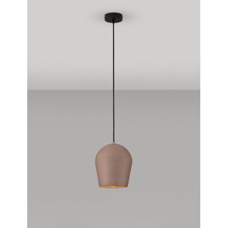 Lampa wisząca ogrodowa Miop - betonowa, czerwona | Decolab24