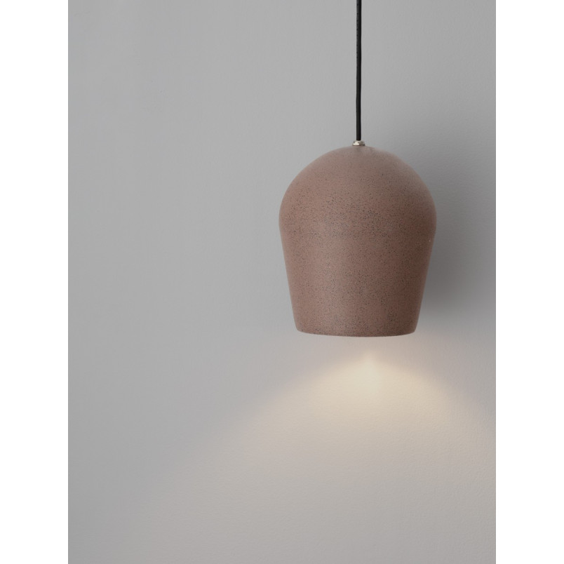 Lampa wisząca ogrodowa Miop - betonowa, czerwona | Decolab24