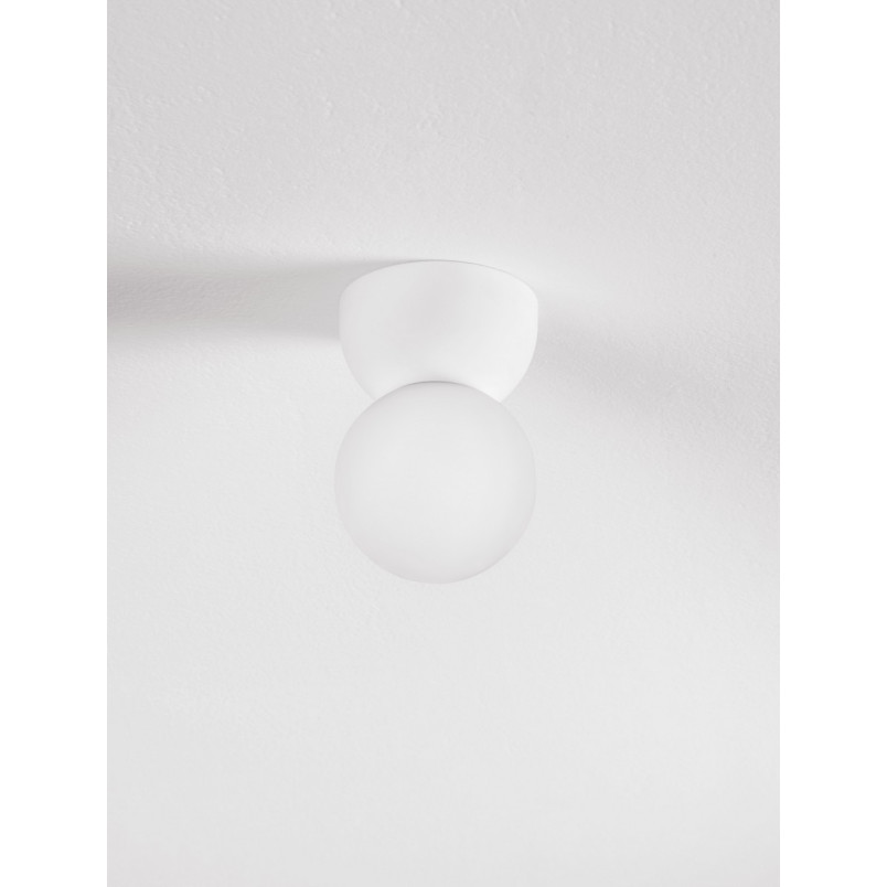 Plafon betonowo-szklany kula Noon 8cm - Decolab24