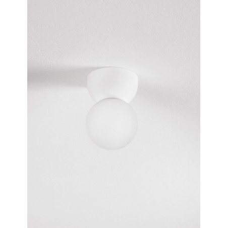 Plafon betonowo-szklany kula Noon 8cm - Decolab24