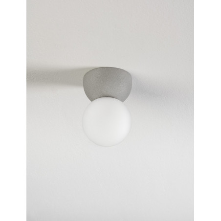 Plafon betonowo-szklany Noon 8cm - Skandynawski Design | Decolab24