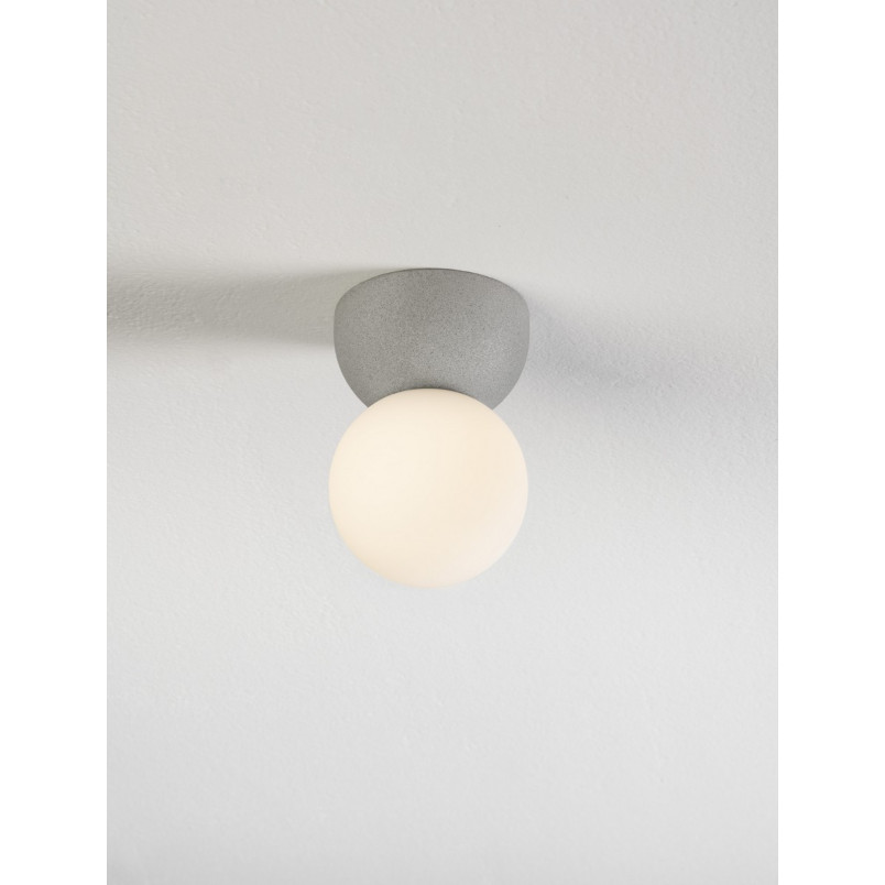 Plafon betonowo-szklany Noon 8cm - Skandynawski Design | Decolab24