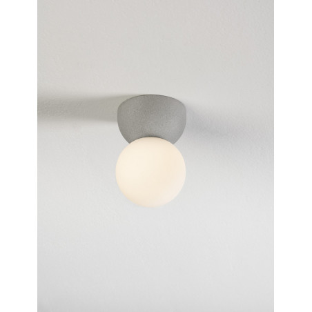 Plafon betonowo-szklany Noon 8cm - Skandynawski Design | Decolab24