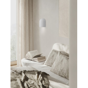 Kinkiet gipsowy biały Momas | Elegancki design Japandi