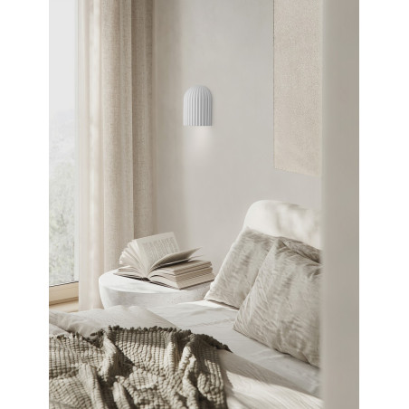 Kinkiet gipsowy biały Momas | Elegancki design Japandi