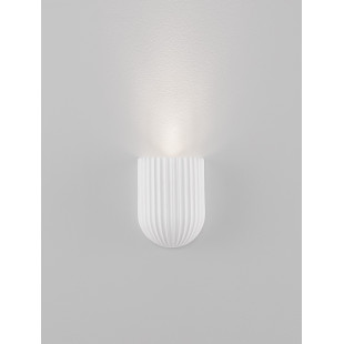 Kinkiet gipsowy biały Momas | Elegancki design Japandi