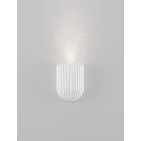 Kinkiet gipsowy biały Momas | Elegancki design Japandi