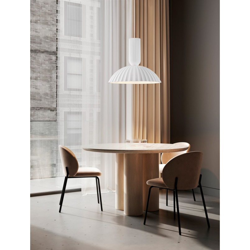 Lampa wisząca gipsowa Momas - Elegancki design w stylu Japandi