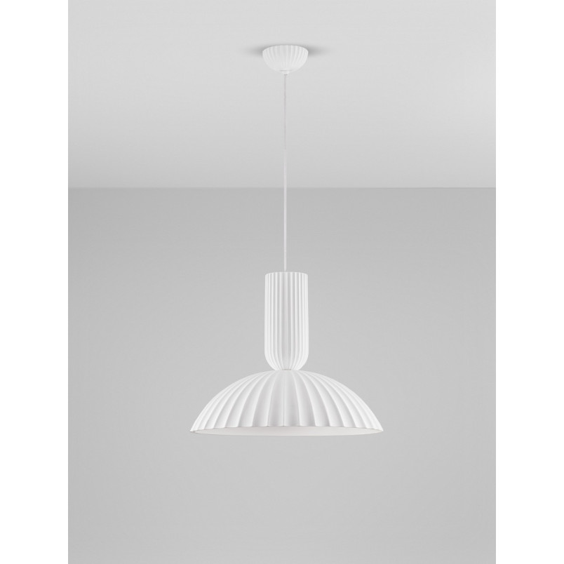 Lampa wisząca gipsowa Momas - Elegancki design w stylu Japandi