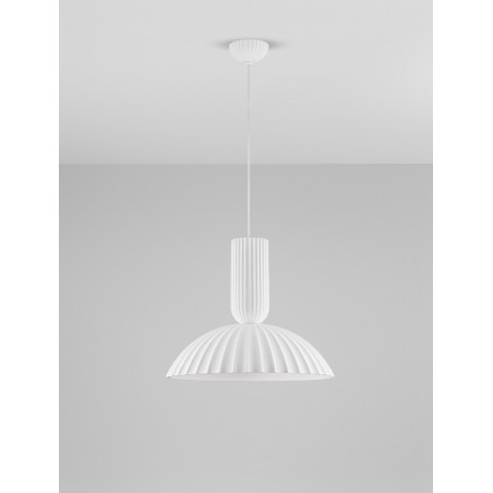 Lampa wisząca gipsowa Momas - Elegancki design w stylu Japandi
