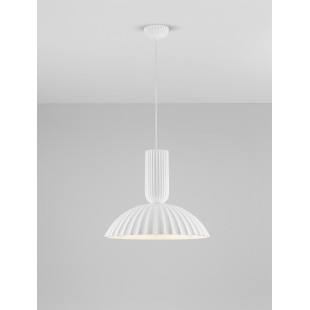 Lampa wisząca gipsowa Momas - Elegancki design w stylu Japandi