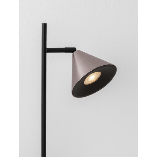 Lampa biurkowa Nocun - stożek, czarny/brąz - Decolab24