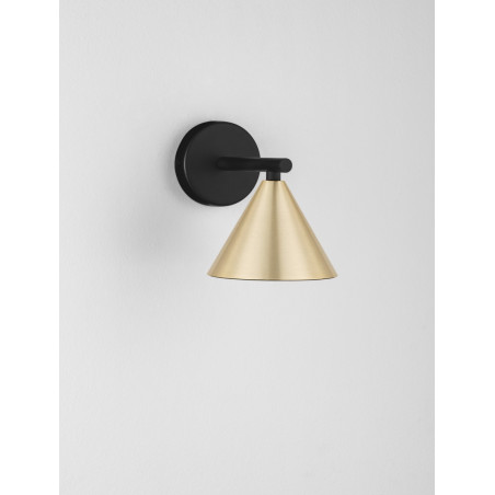 Kinkiet Nocun - Stożek Minimalistyczny, Złoto Oksydowane | Decolab24