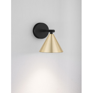 Kinkiet Nocun - Stożek Minimalistyczny, Złoto Oksydowane | Decolab24