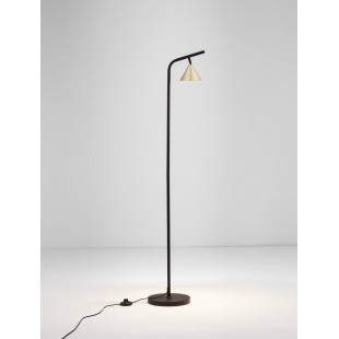Lampa podłogowa Nocun | Stożek, czarny/złoto | Decolab24