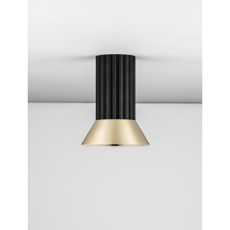 Lampa spot Vialu czarna/złota - Decolab24 | Loftowa