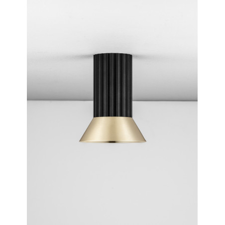 Lampa spot Vialu czarna/złota - Decolab24 | Loftowa