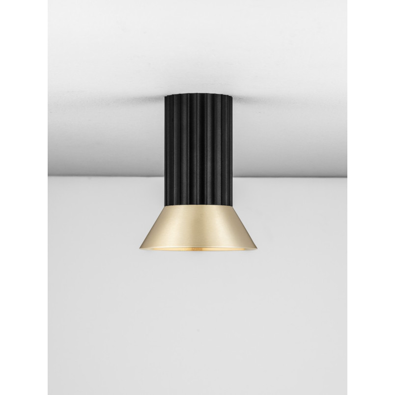 Lampa spot Vialu czarna/złota - Decolab24 | Loftowa