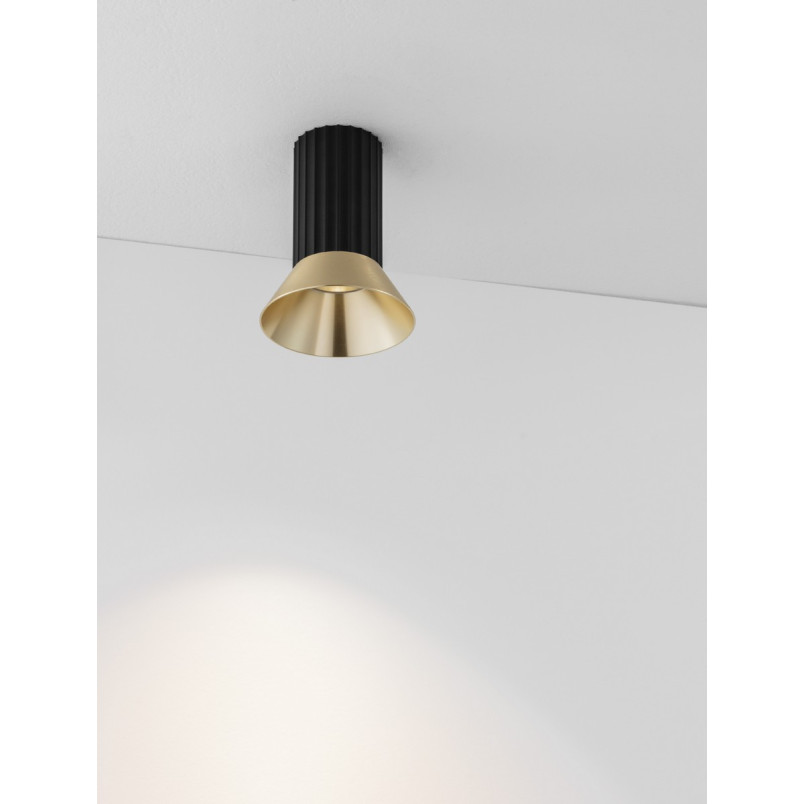 Lampa spot Vialu czarna/złota - Decolab24 | Loftowa