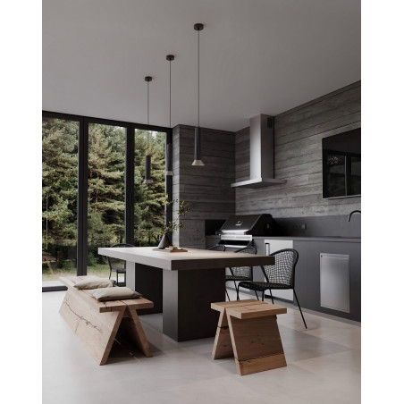 Lampa wisząca Vialu - Stożek czarny/brąz, Loft, Decolab24