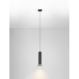 Lampa wisząca Vialu - Stożek czarny/brąz, Loft, Decolab24
