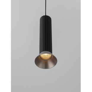Lampa wisząca Vialu - Stożek czarny/brąz, Loft, Decolab24