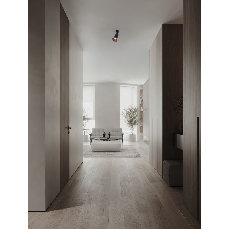 Reflektor sufitowy Vialu - Loftowy design, czarny i brązowy | Decolab24